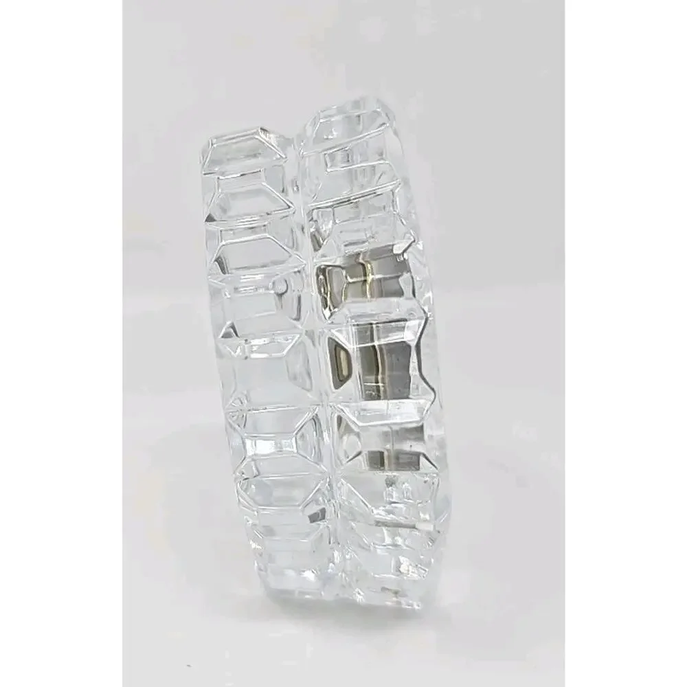 Waterford Crystal Octagonal Ireland Travel Desk Clock Works 2.75